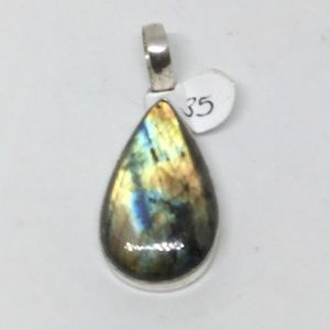 Labradorite Silver Pendant